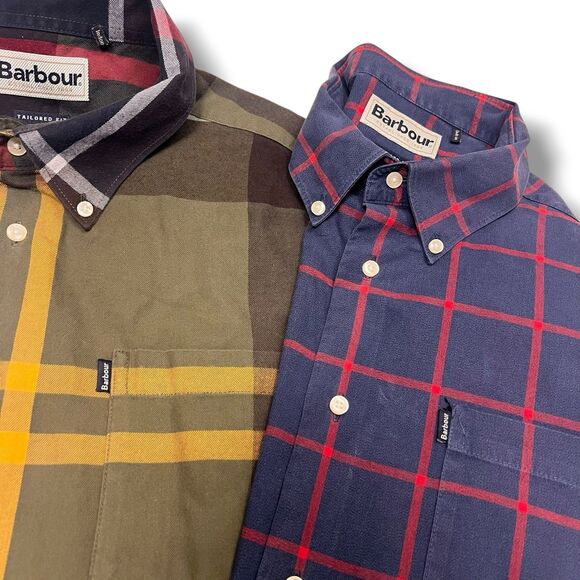 Lot of 2 Barbour Shirt Mens XL Long Sleeve Button Up - Picture 1 of 11